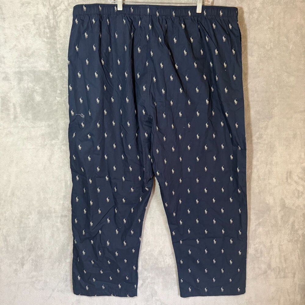 Polo Ralph Lauren Men's 3XLT 3XT Tall Navy Pony Print Pajama Sleep Pants AOP